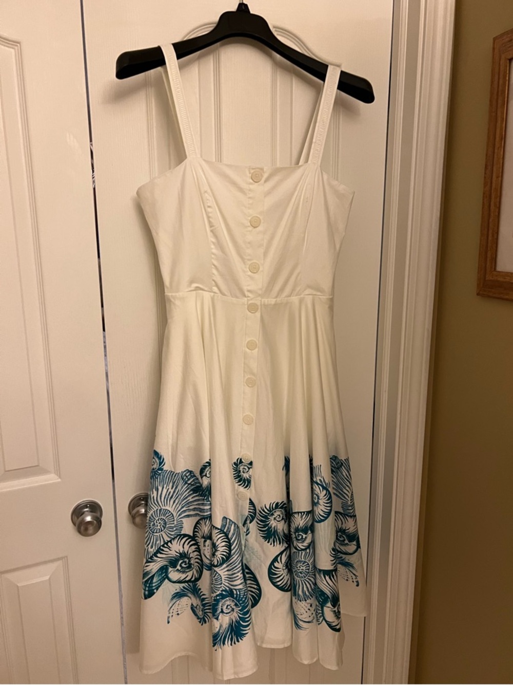 White House Black Market White Midi Sundress - Picture 2 of 7